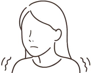 体の冷えが気になる女性のイラスト